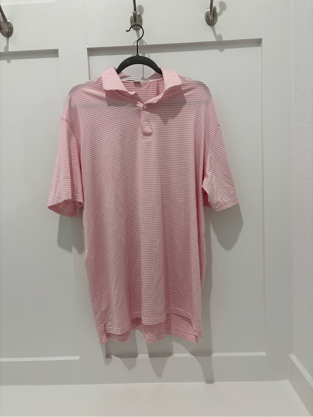 Holderness and Bourne Striped Light Pink Men's Polo Shirt